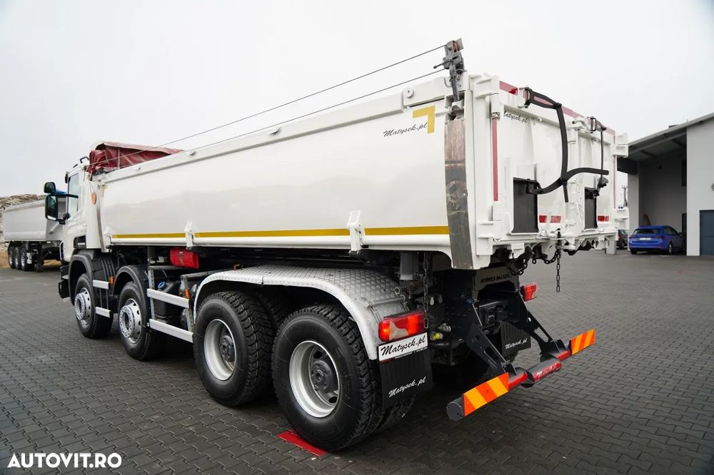 Scania P 410 / 8x4 / BASCULATOR 2 LATERAL / HIDRODOXIE LATERALĂ / BORDMATIC / OPTICRUISE / ANVELOPE 100% / EURO 6 - 11