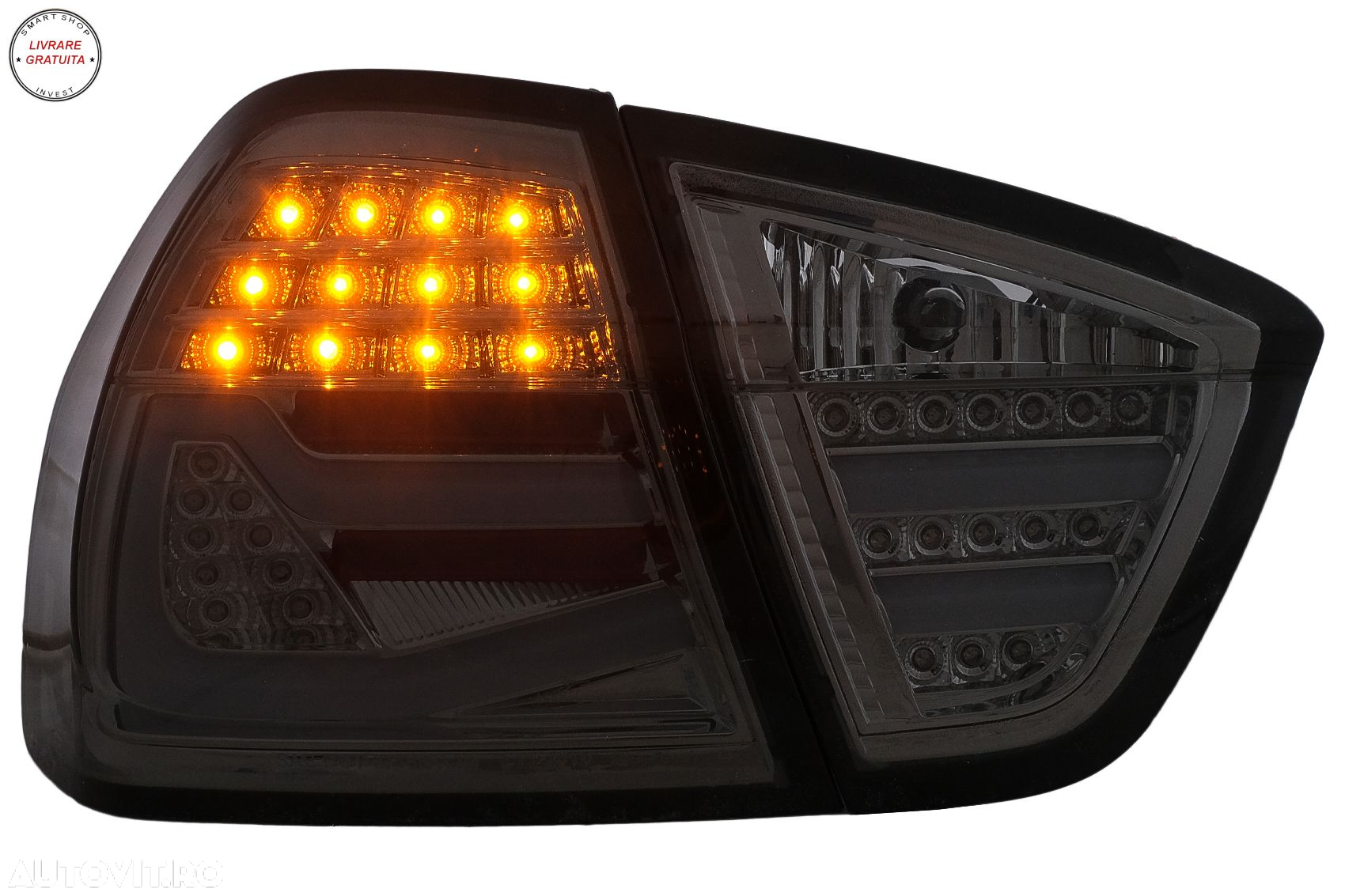 Stopuri LED BMW Seria 3 E90 Sedan (03.2005-08.2008) Fumuriu- livrare gratuita - 13