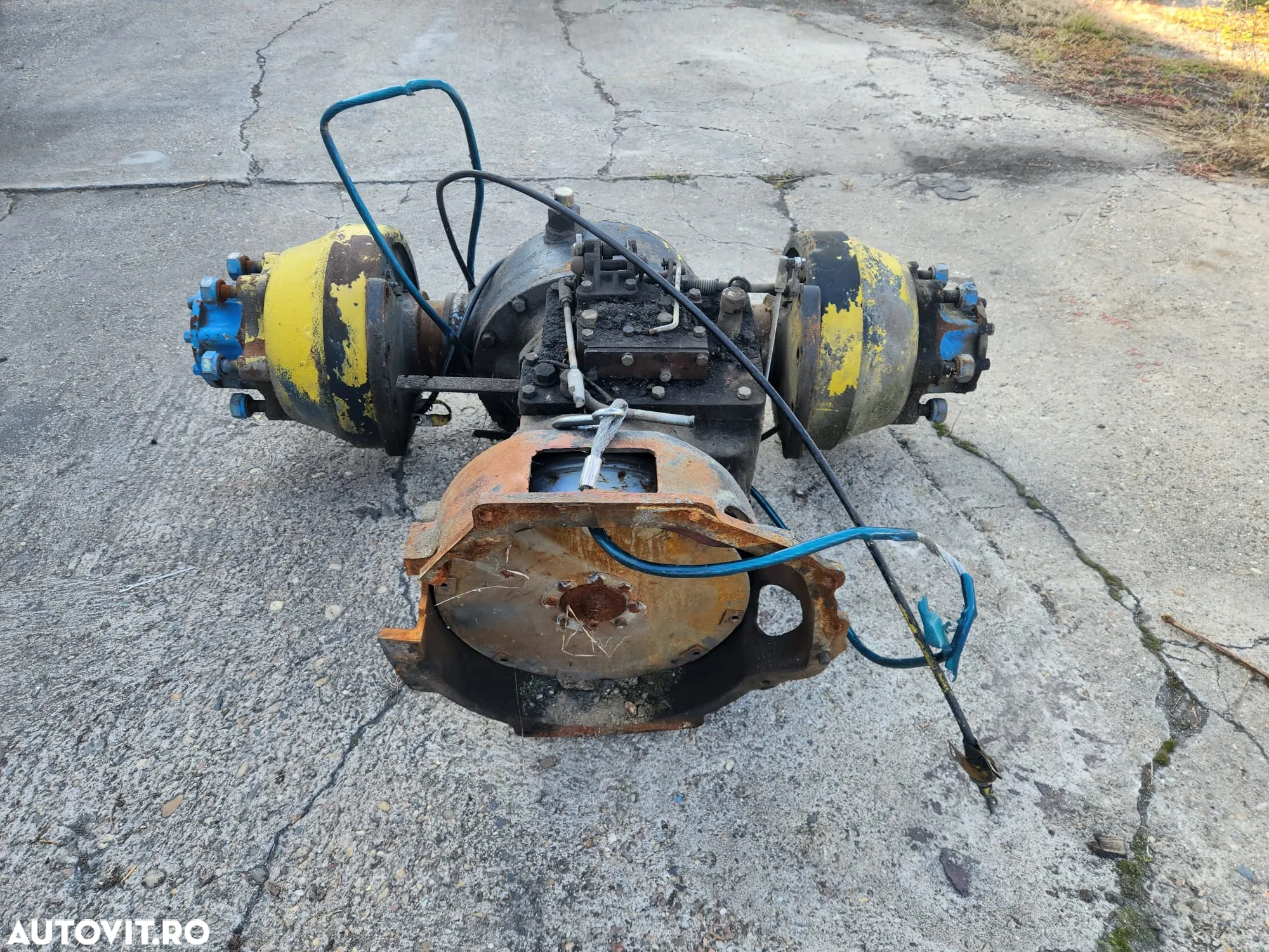 Punte Fata Completa Grup Diferential Cutie Viteze Stivuitor Mitsubishi Model 1990-2000 Benzina Sarcina 3500 Kg Fara Defecte - Dezmembrari Arad - 2