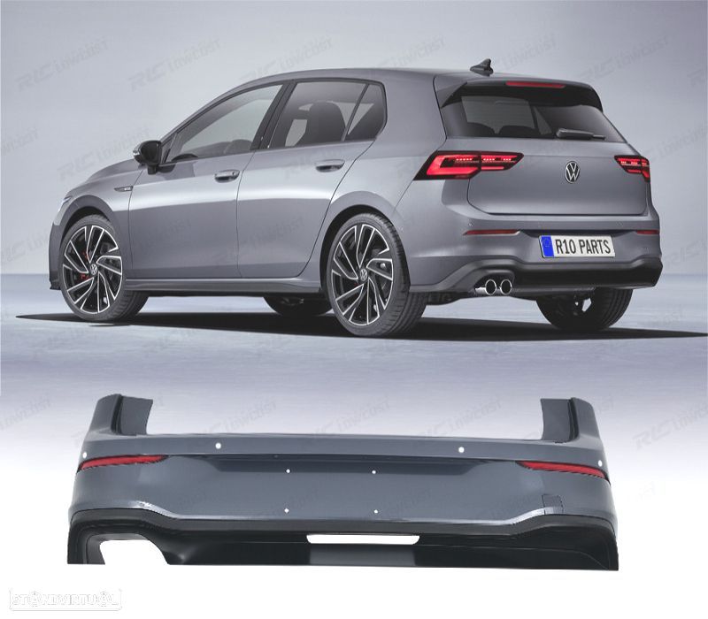 PARA-CHOQUES TRASEIRO VOLKSWAGEN VW GOLF 8 LOOK GTD PDC - 1