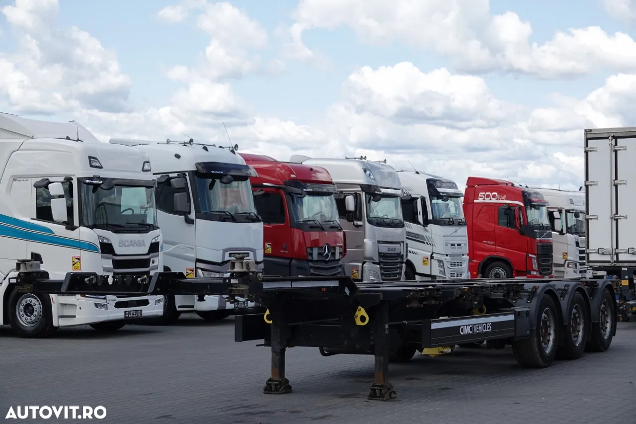 CIMC SEMIREMORCĂ PENTRU CONTAINER / SPATE EXTENSIBIL / PENTRU TOATE CONTAINERELE / AXĂ RIDICATĂ - 4