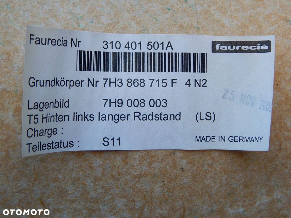 vw t5 lift t6 caravelle boczek tapicerka roletka lewa tył long 7h3868715f - 8