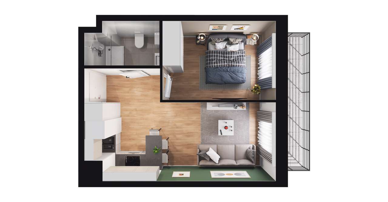 4-pokojowe mieszkanie 110m2 + balkon Bez Prowizji - Pełny obrazek: 3/8