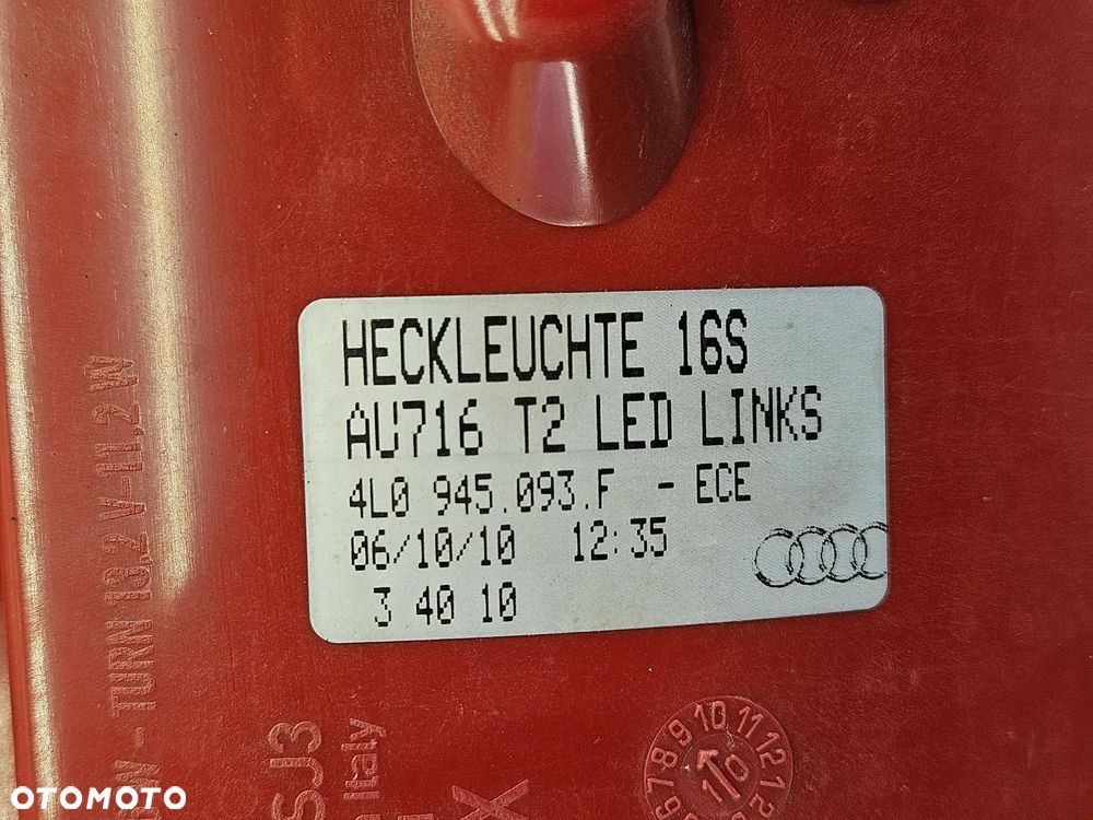 AUDI Q7 4L LIFT 09-15R LAMPA LAMPY TYL LED 4L0945093F 4L0945094F MODUL SWIATEL KOMFORTU 4L0907289H - 4
