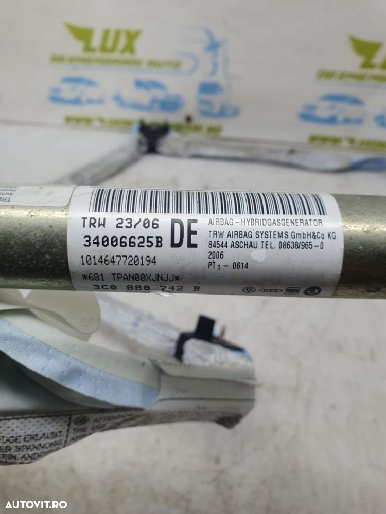 Airbag cortina dreapta 34006625b Volkswagen VW Passat B6  [din 2005 p - 2