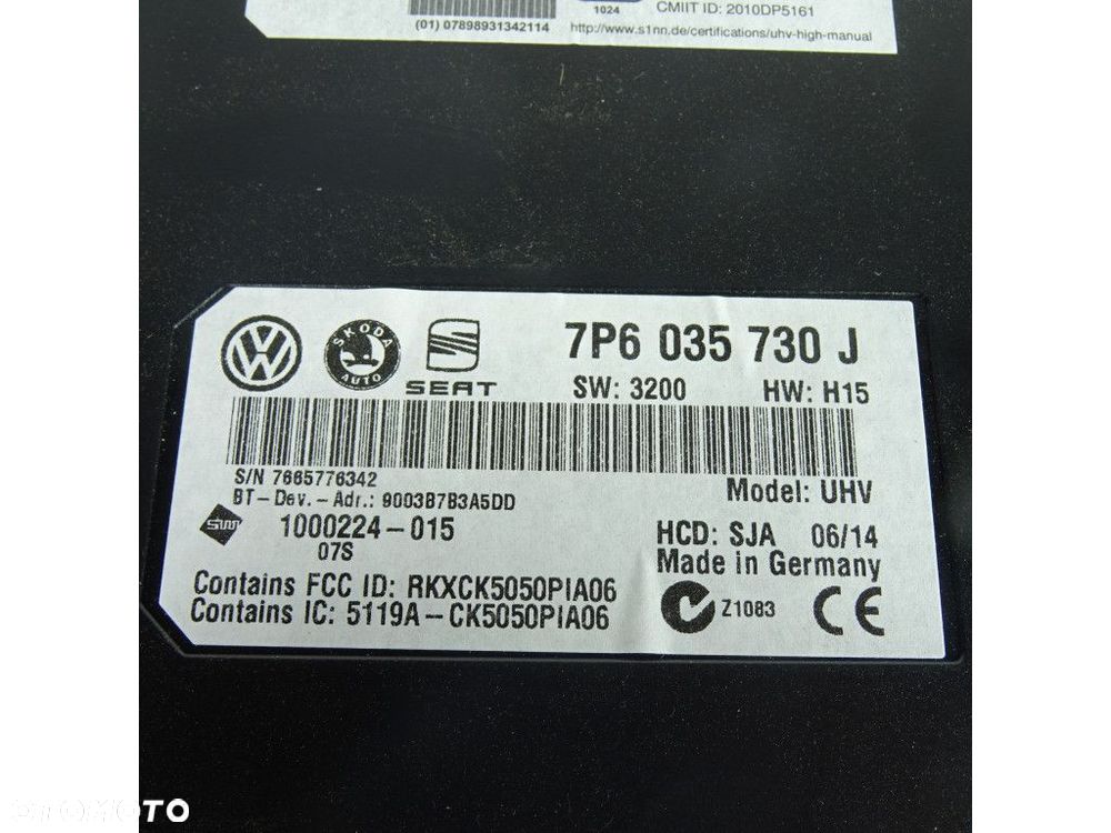 VW PASSAT B7 MODUŁ 7P6035730J - 2