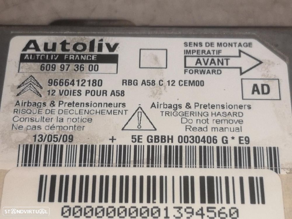 CENTRALINA DE AIRBAG CITROEN C3 PICASSO - 1