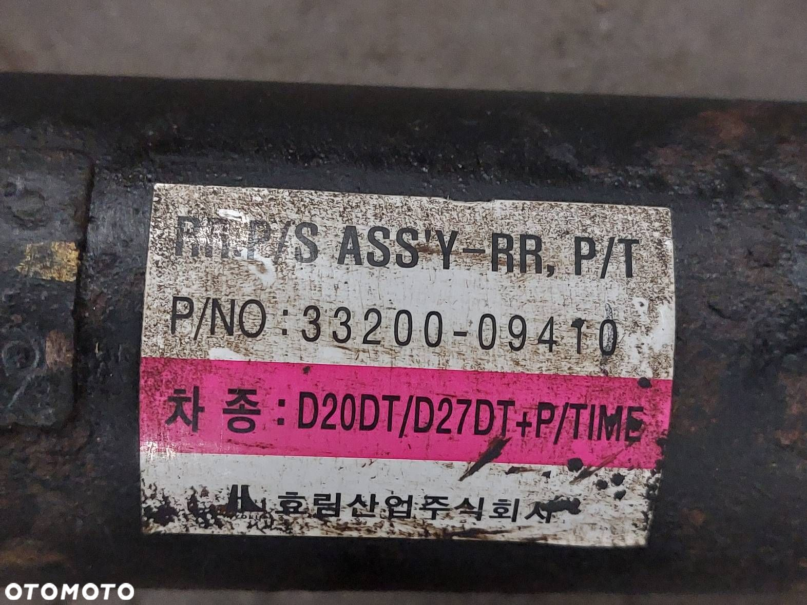 WAŁ NAPĘDOWY TYŁ SSANGYONG KYRON I 2.0 XDI AUTOMAT 33200-09410 - 5