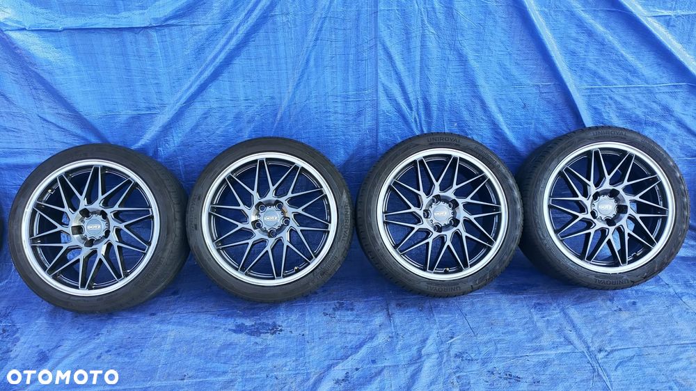 KOŁA FELGI DOTZ TANAKA KBA 53789 JAK NOWE 19'' 5x120 8.5J ET33 72,6mm OPONY 245/40 275/35 UNIROYAL RAINSPORT 5 BMW F30 F31 F35 E90 E91 E92 E93 F32 F33 F36 F10 F11 LEXUS LS460 LS600H - 1