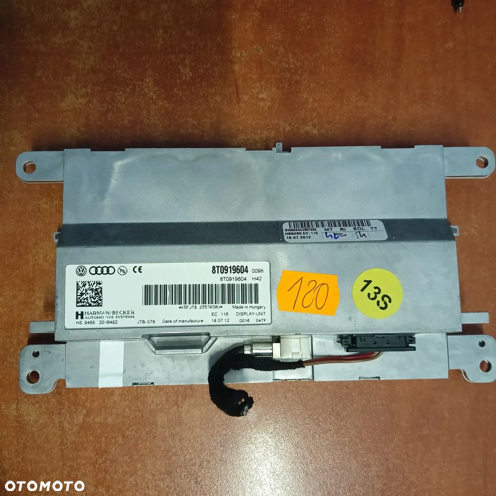 WYŚWIETLACZ EKRAN NAWIGACJI MMI 8T0919604 AUDI A5 8T A4 B8 - 3