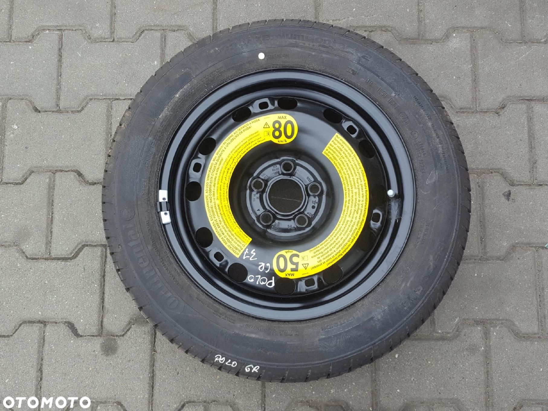 VW POLO 6R IBIZA IV 08r- FABIA II KOŁO ZAPASOWE 15 5X100 - 1