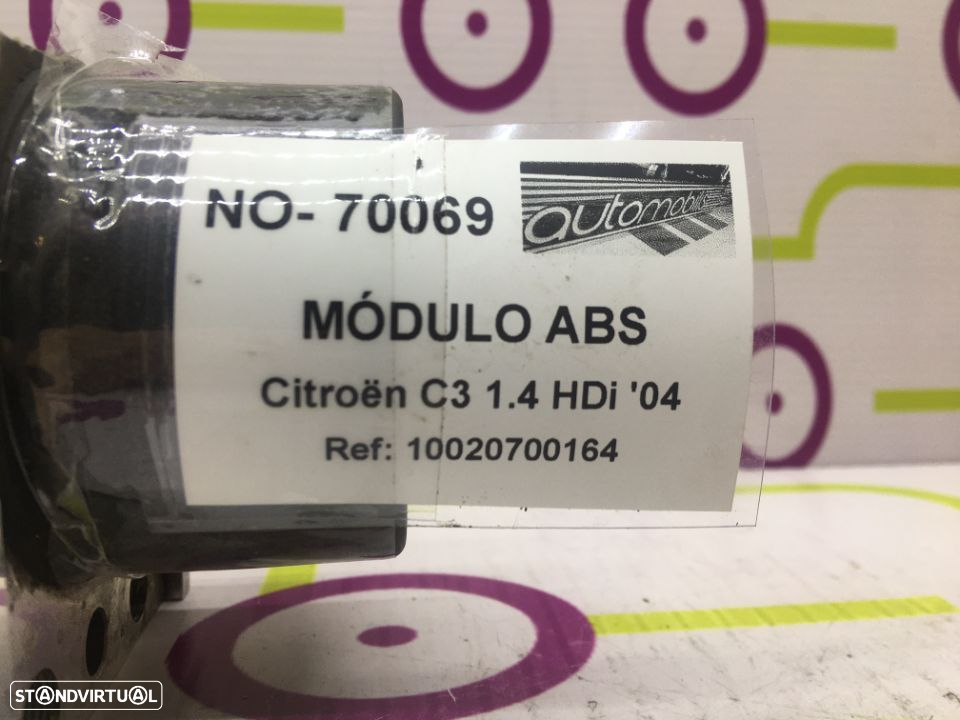 Módulo ABS Citroën	C3	1.4	68Cv de 2004	- Ref: 10020700164	- NO70069 - 3
