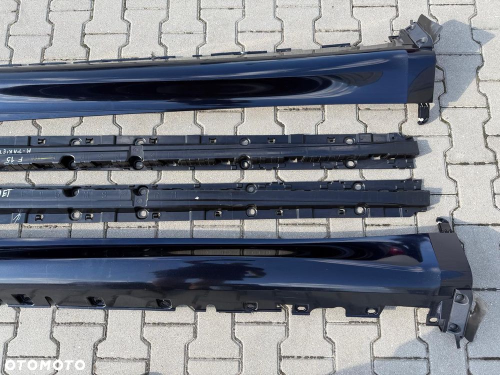 BMW X5 F15 M PAKIET 13-18 LISTWY PROGOWE NAKŁADKI KOLOR 416 Carbonschwarz - 6