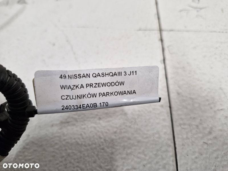 NISSAN QASHQAI II 3 J11 WIĄZKA PRZEWODÓW CZUJNIKÓW PARKOWANIA 240334EA0B - 7