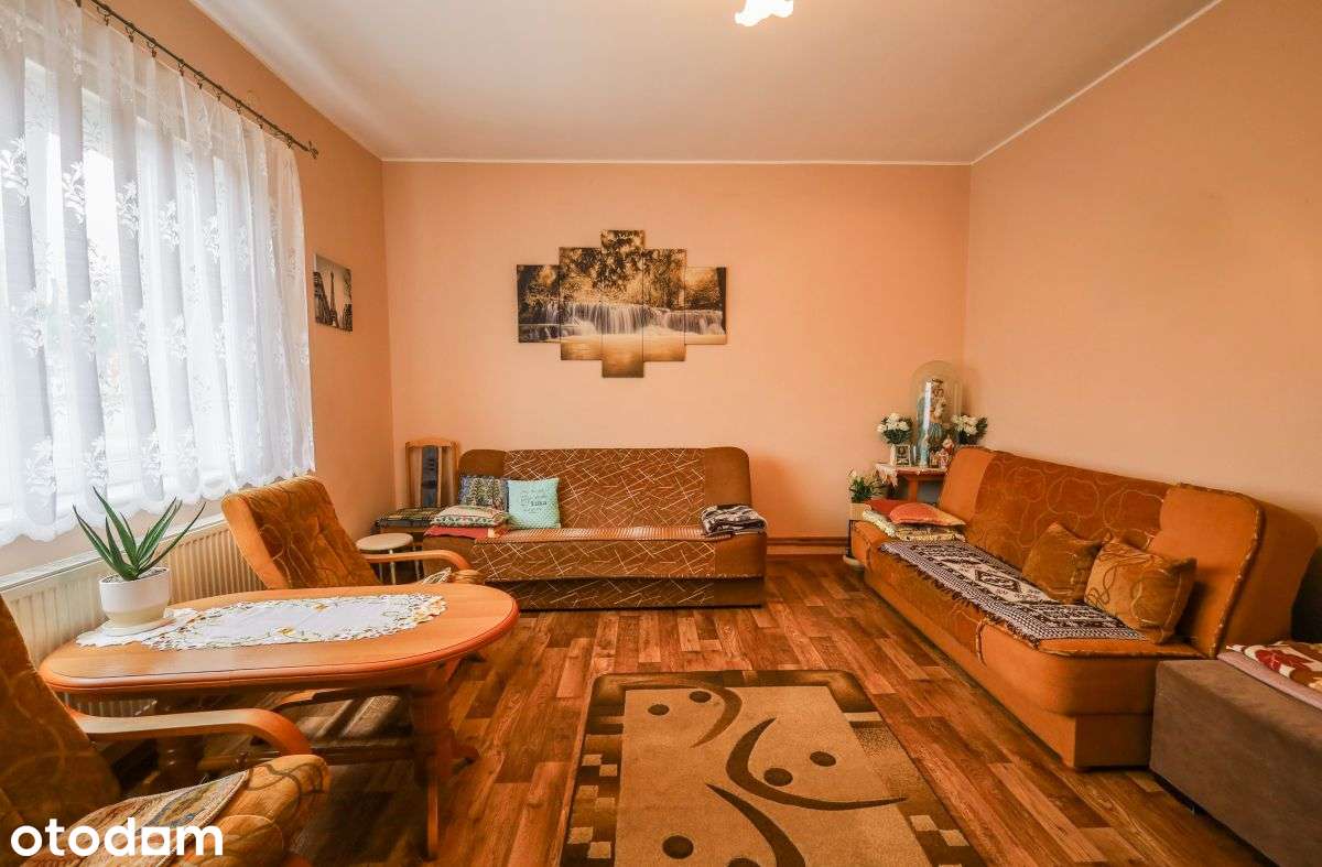 Mieszkanie 49,40 m2 z działką i budynkiem