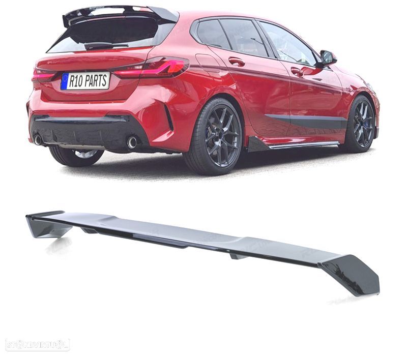 AILERON SPOILER BMW F40 19- LOOK M135I PRETO BRILHANTE - 1