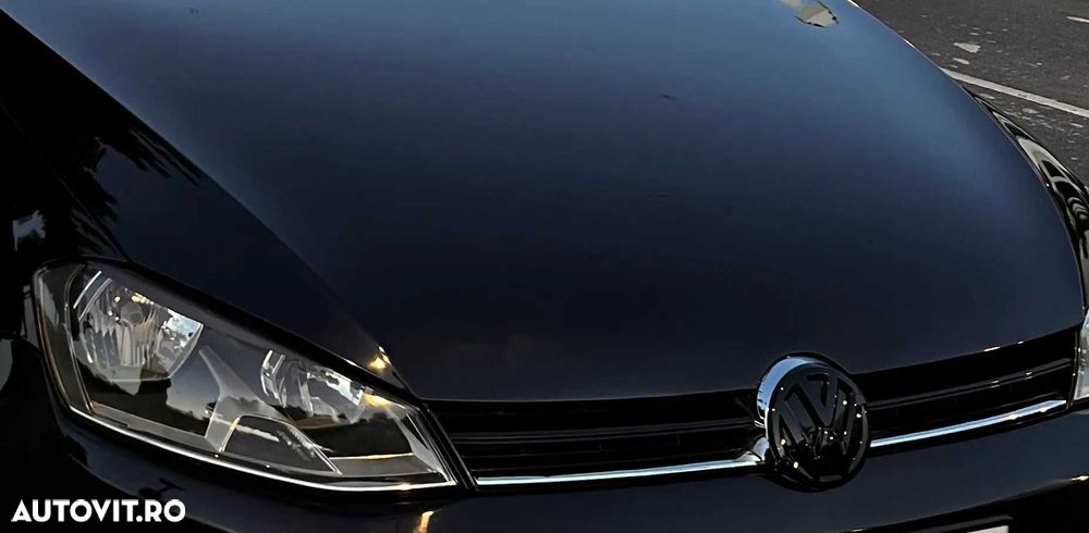 Set 2 Embleme Fata Spate Negru Lucios Volkswagen VW Golf 7 MK7, Glossy - 6