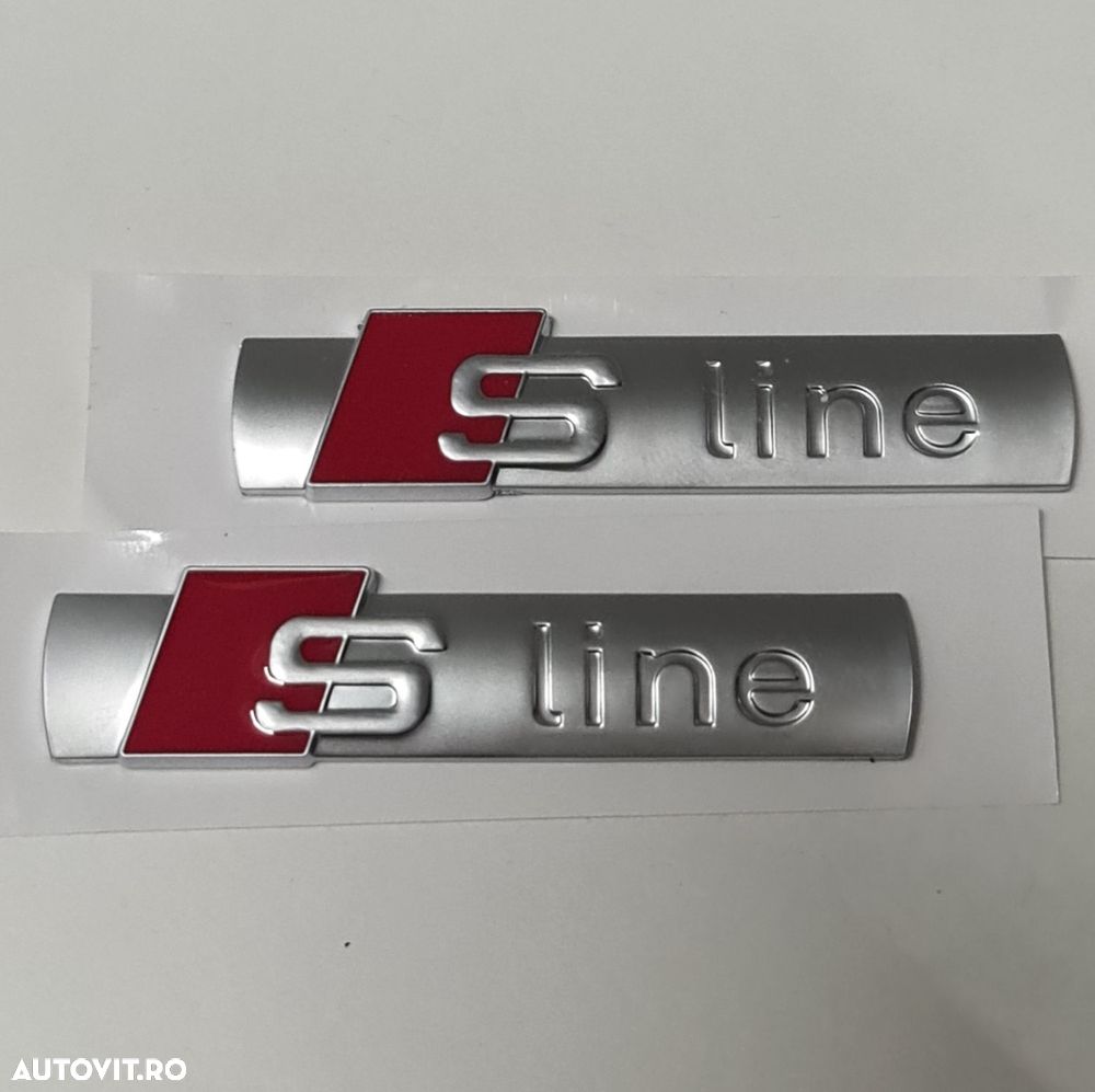 Set-2-Embleme-Sline-Aripi-Argintiu-Satinat-Audi-A4-A5-A6-A7-Q5-Q7-Q8 - 4