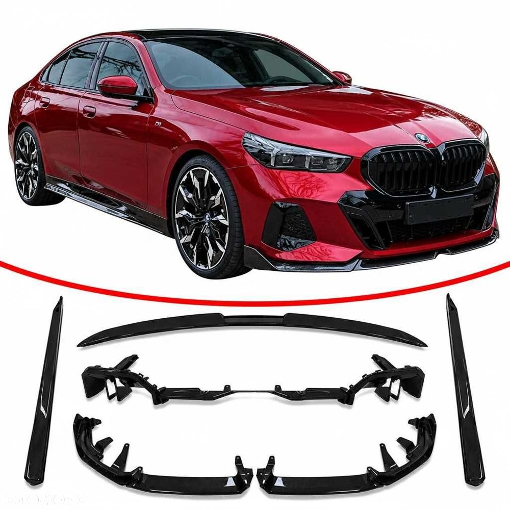 Zestaw Dokładek BMW G60 G61 BOYDKIT SPOILERY M-PAKIET Komplet Czarny Połysk