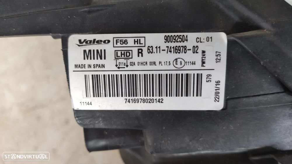 Farol direito full Led Mini F56 F55 F54 - 3
