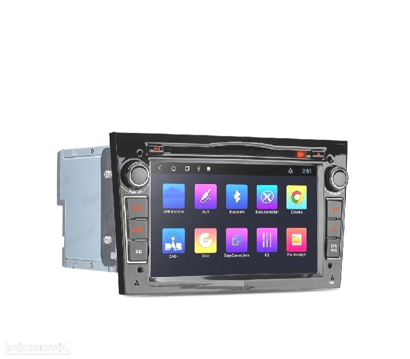 AUTO GPS ANDROID 11 PRETO PARA OPEL ASTRA H VIVARO ZAFIRA VECTRA CORSA D - 2
