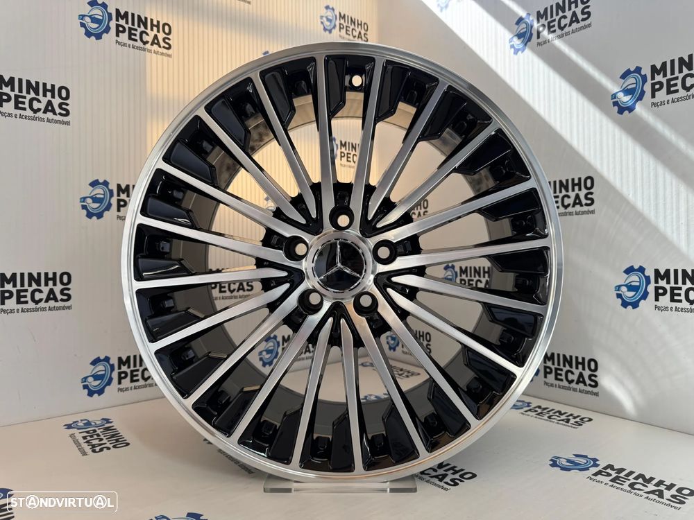 Jantes Look Mercedes New Turbine em 18 (5x112) Preto e Polido - 8