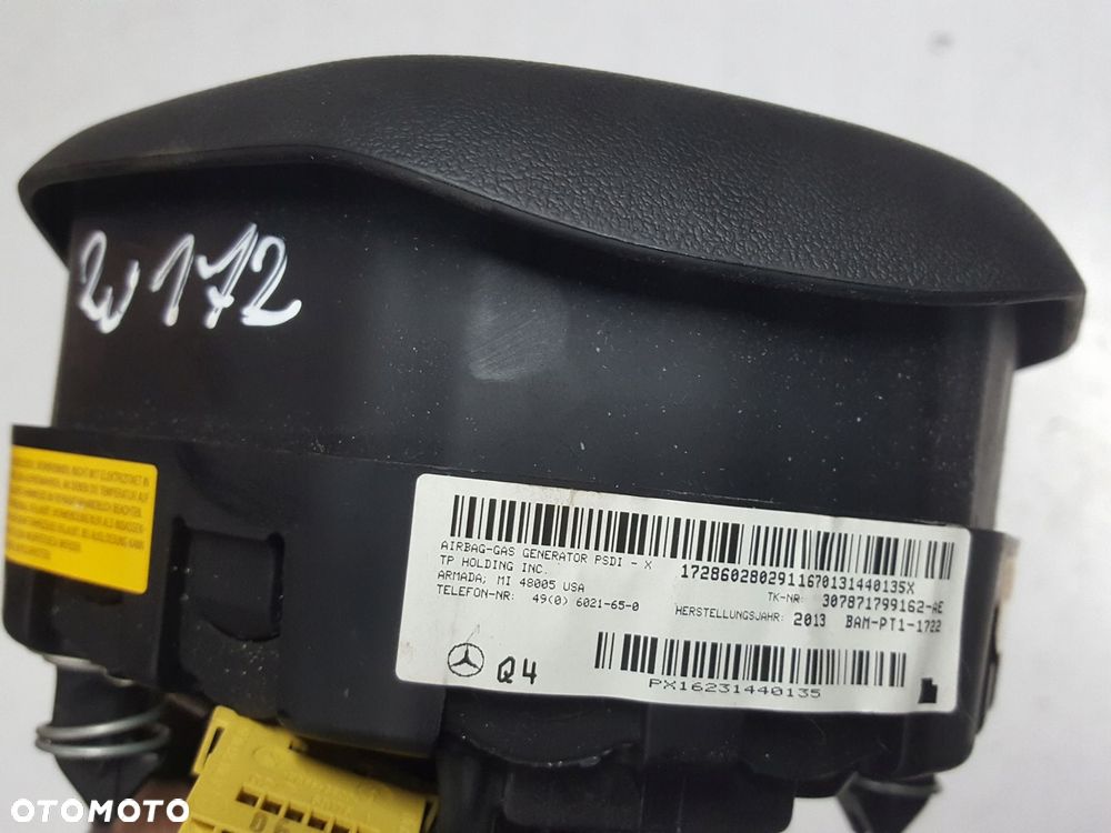 MERCEDES SLK R172 W172 11-19r PODUSZKA AIRBAG KIEROWCY 1728602802 - 5