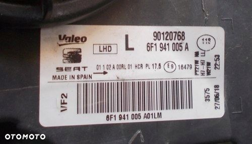 SEAT IBIZA V 17-20 Lampa Lewa Zwykła 6F1941005A ORYGINAŁ EUROPA - 10