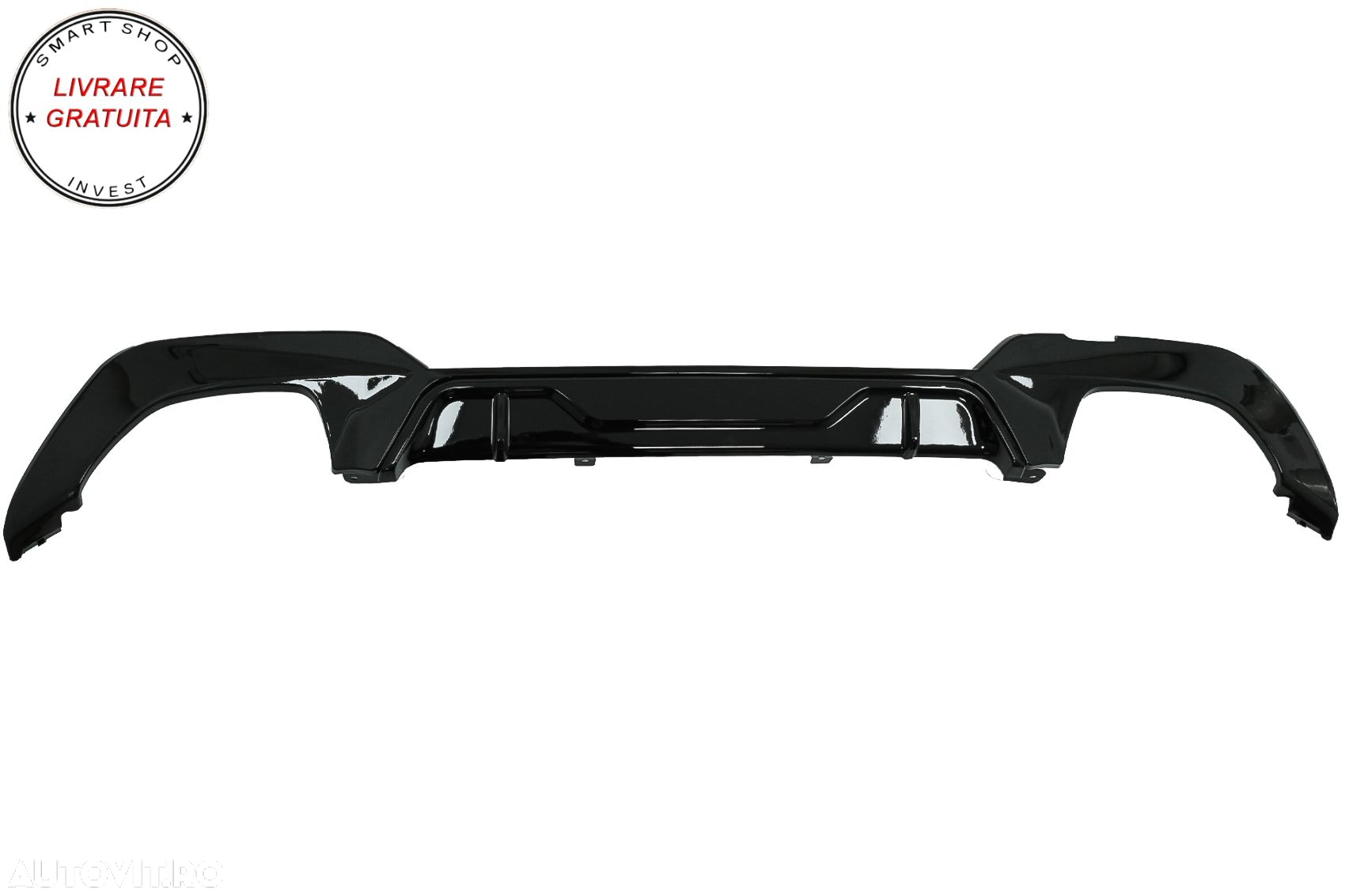 Difuzor Bara Spate Evacuare Dubla si Tobe Ornament Crom BMW 3 Series G20 G28 Sedan- livrare gratuita - 7