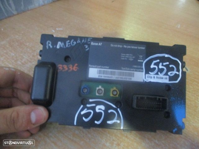 Display Relogio 259156554R RENAULT MEGANE 3 PHASE 1  2010 1.5DCI 110CV 5P PRETO RENAULT MEGANE 3 2014 1.5DCI 105CV 5P CINZA - 2