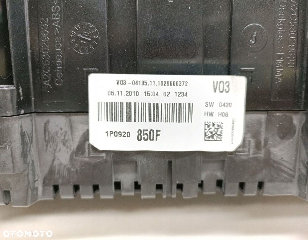 ZEGARY LICZNIK SEAT LEON II LIFT 1.4 16V 1P0920850F - 3