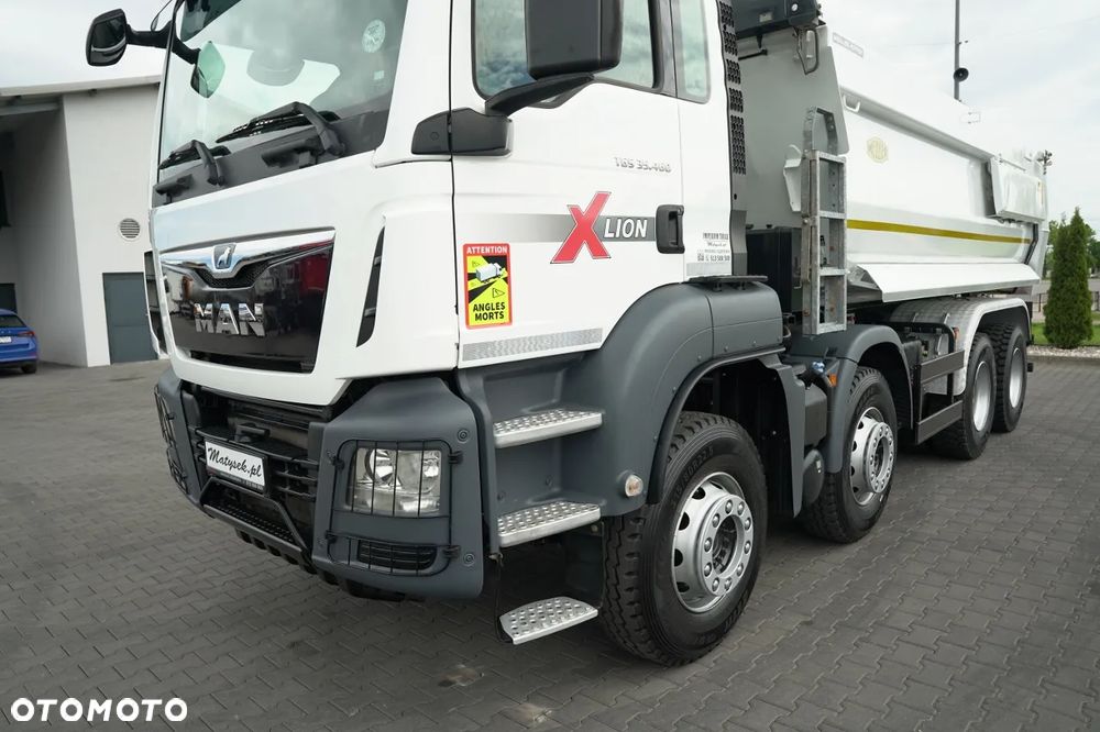 MAN TGS 35.460 / 8X4 / WYWROTKA TYLNOZSYPOWA / HYDROKLAPA / MEILLER KIPPER / AUTOMAT / OPONY 100% / PLANDEKA ELEKTRYCZNA /  EURO 6 - 15