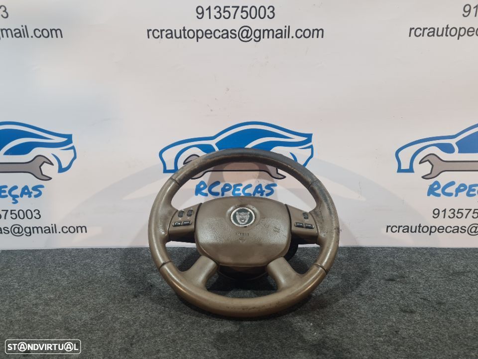VOLANTE GUIADOR COMPLETO JAGUAR XTYPE I 1 MK1 X TYPE X-TYPE X400 PELE COMANDOS MULTIFUNÇÕES AIRBAG - 2