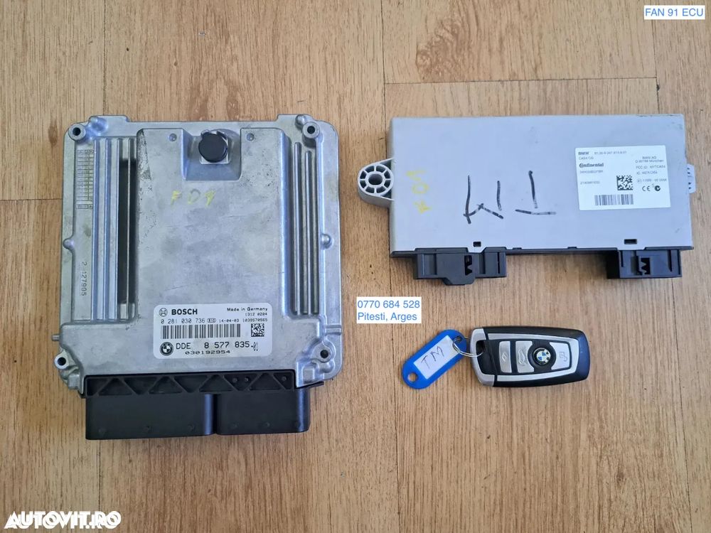Kit pornire - calculator motor, modul CAS 4, cheie - original BMW F07+LCI F10+LCI F11+LCI F06+LCI F12+LCI F13+LCI F01+LCI F02+LCI F03+LCI F04 F25 F26