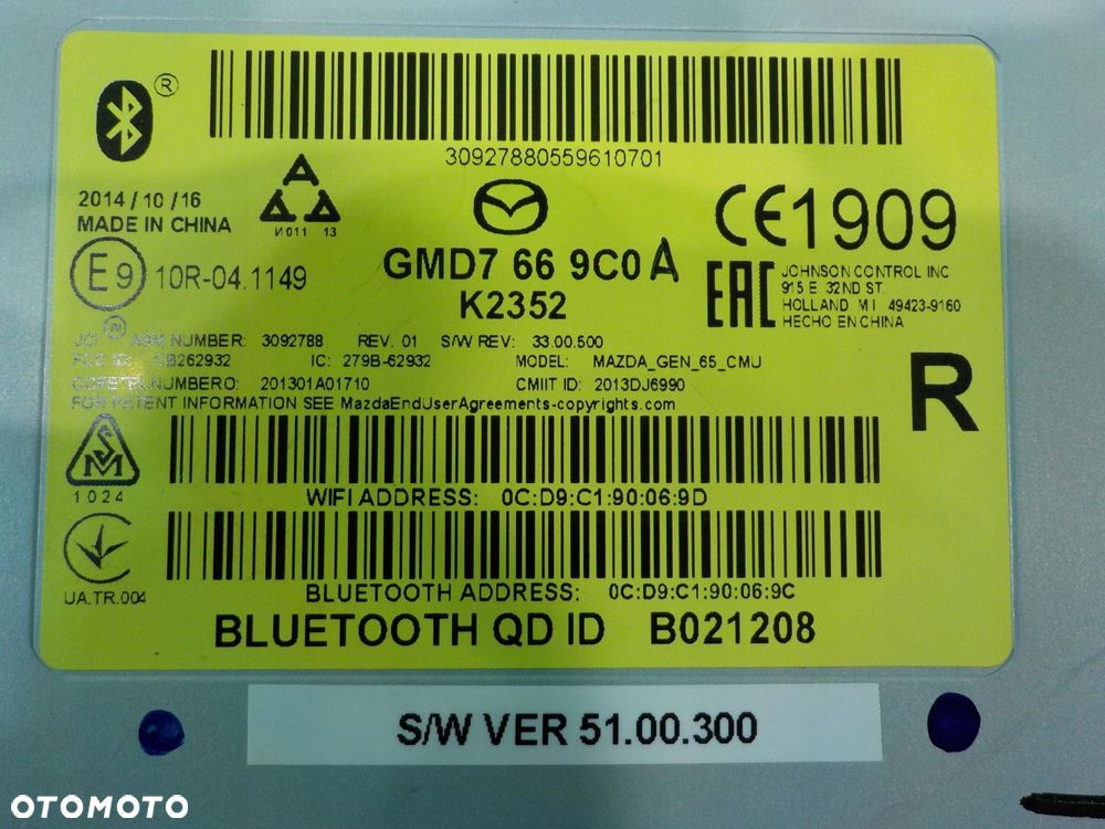 MAZDA 6 GJ III LIFT 2.2 D AUT 15r 4D modul nawigacji GMD7669C0A - 5