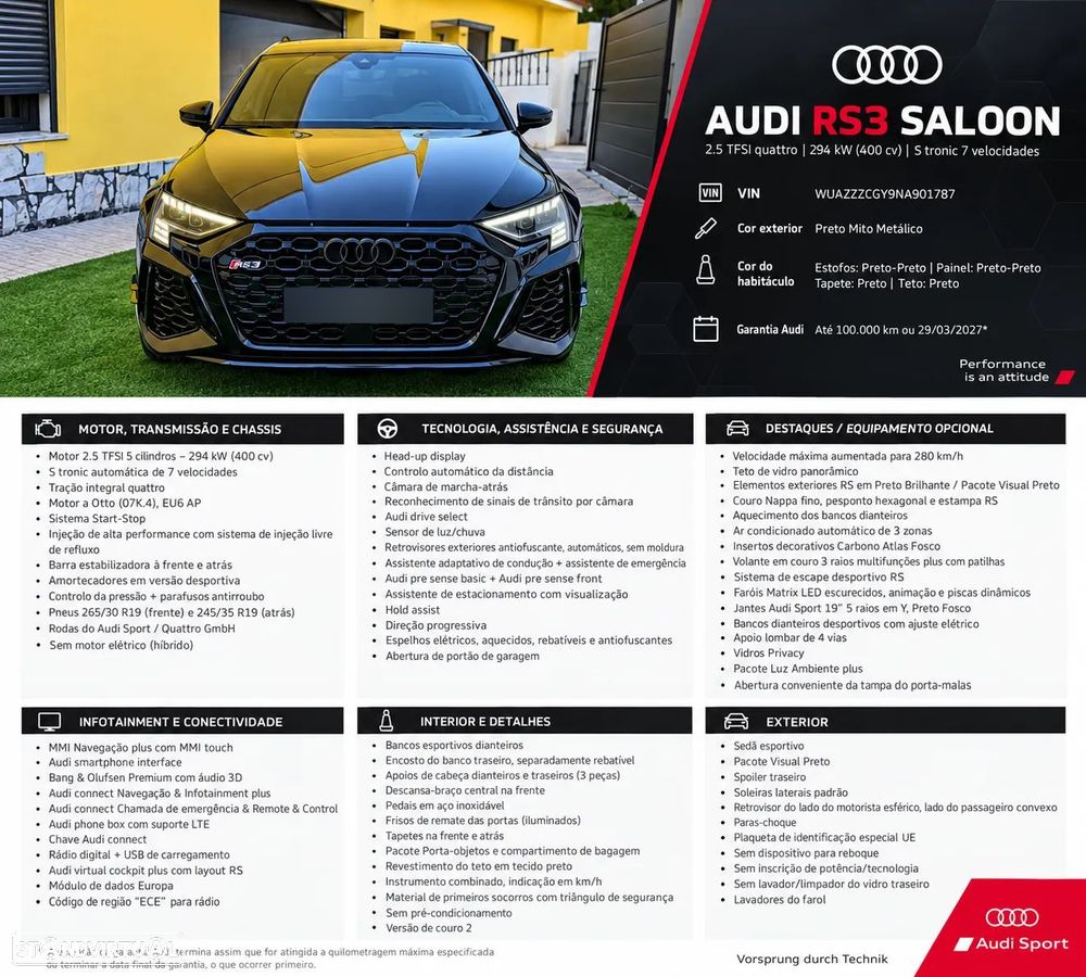 Audi RS3 Limousine - 2