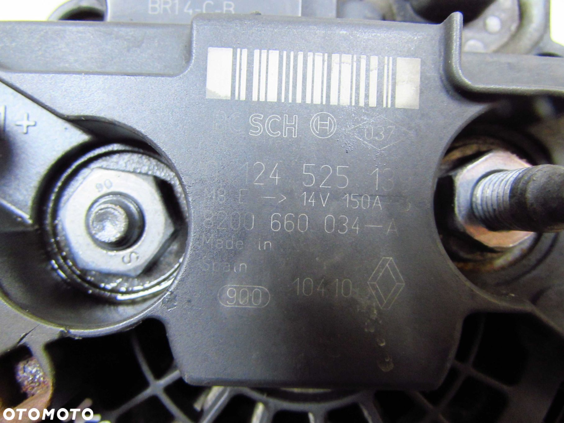 RENAULT KANGOO II CITAN CAPTUR CLIO IV 1.5 DCI 08-15 ALTERNATOR 150A 8200660034A 0124525139 - 5