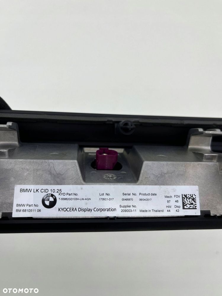BMW 5 G30 G31 MONITOR EKRAN WYŚWIETLACZ 6810511 - 9