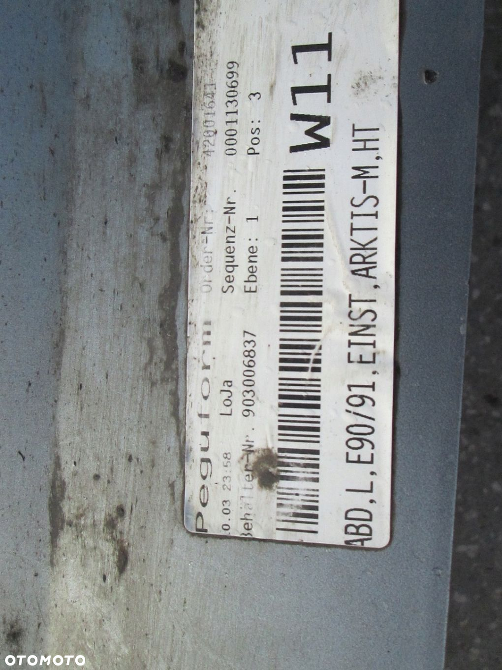 BMW E90 E91 LISTWA PROGOWA NAKŁADKA A34/7 ARKTIS - 8