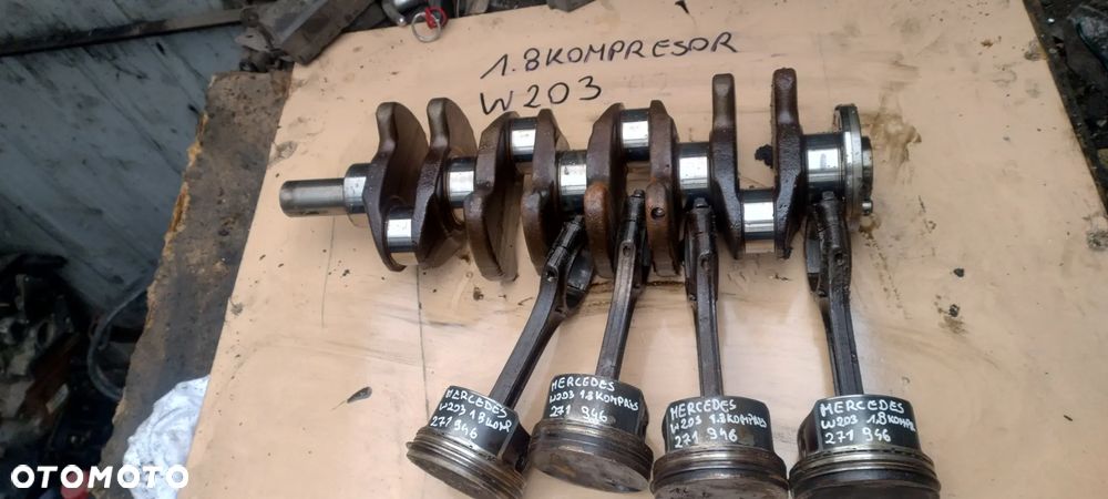 MERCEDES W203 W209 1,8 kompresor 271946 wał korbowy tłok korbowód - 1