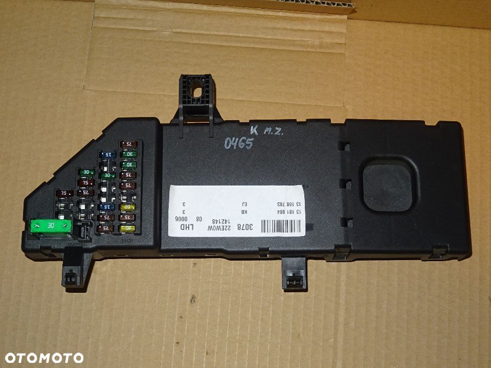 SKRZYNKA MODUŁ NADWOZIA BCM OPEL SIGNUM VECTRA C KB EJ, PIN CARPASS - 1