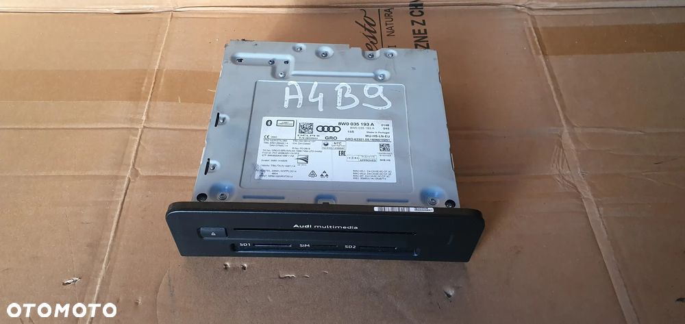 Czytnik stacja nawigacji DVD NAVI nawigacja Audi A4 B9 8W0035193A - 2