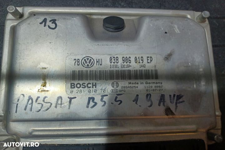 Calculator motor ECU 038906019EP 0281010701 - 1.9 AVF 038906019EP 028 - 3