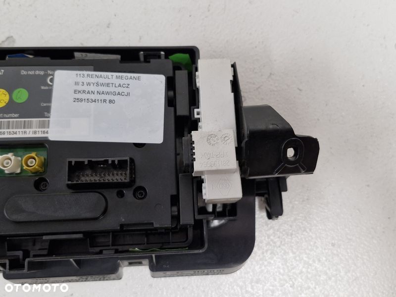 renault megane 3 iii wyświetlacz ekran monitor nawigacji navi 259153411r - 8