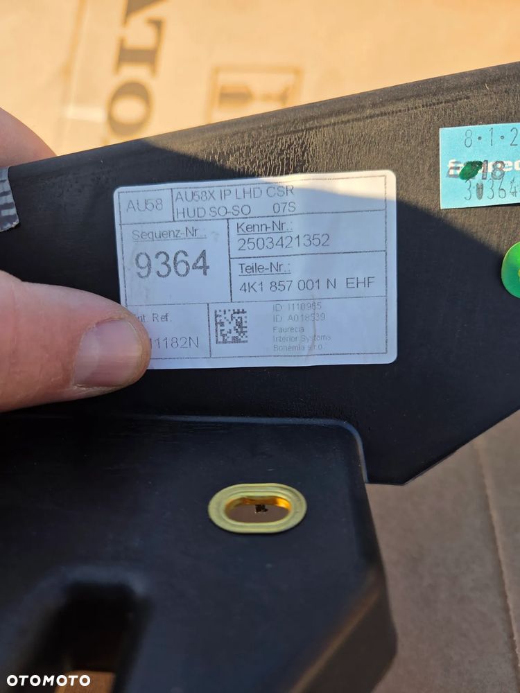 Kokpit konsola deska rozdzielcza A6 S6 RS6 C8 A7 S7 RS7 RS-6 RS-7 4K1857001N 4K1857001NEHF 4K1857067C 4K1857033A - 17