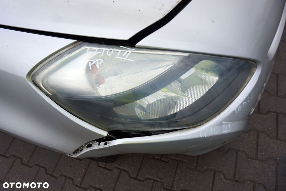 MASKA ZDERZAK BŁOTNIKI LAMPY CLIO III PH2 LIFT TED69  RENAULT 2009-2012 SREBRNY PRZÓD KOMPLETNY - 8