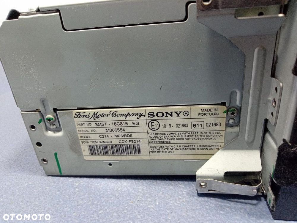 FORD FOCUS C-MAX MK1 RADIO CD FABRYCZNE OEM SONY 3M5T-18C815-EG - 5
