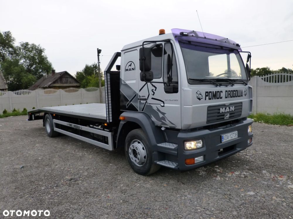 MAN LE 15.280 POMOC DROGOWA / AUTOLAWETA / SPECJALNY / DMC 15.000 KG / ŁADOWNOŚĆ 9.000 KG / PODUSZKI / DŁ.7.70 M - 4