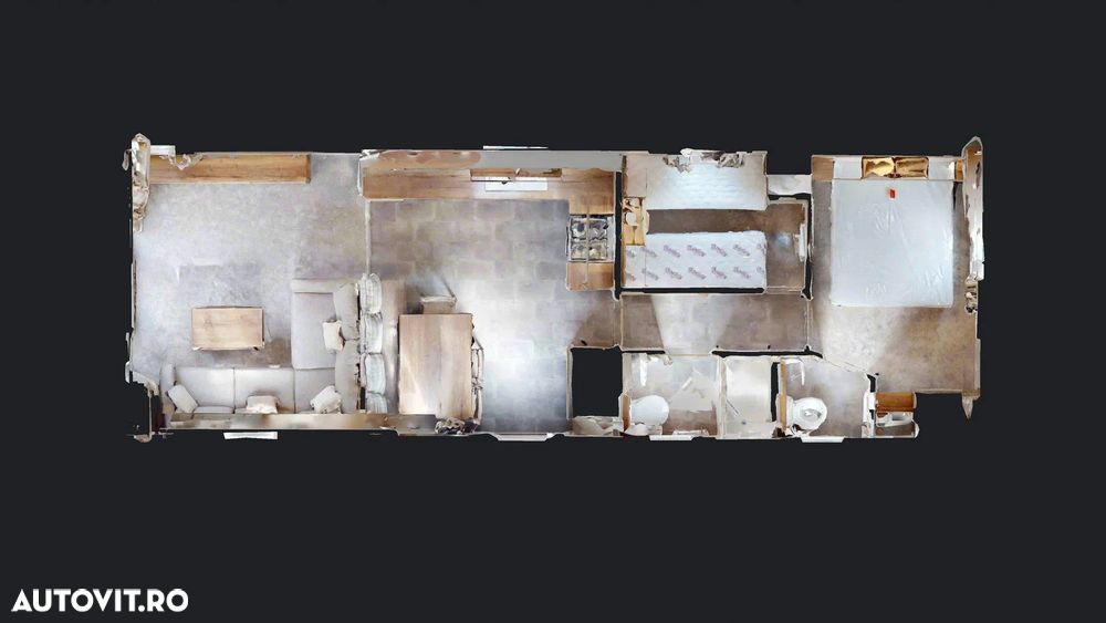 Alta Casa mobila Swift Morlaix nr. 061 | Tamplarie PVC si incalzire centrala pe gaz cu calorifere | 11 x 3.7 m | 2 dormitoare si 2 bai - 9