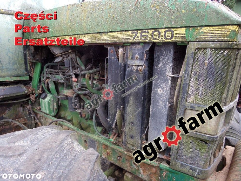 John Deere 7600 części,  skrzynia biegów, silnik - 2